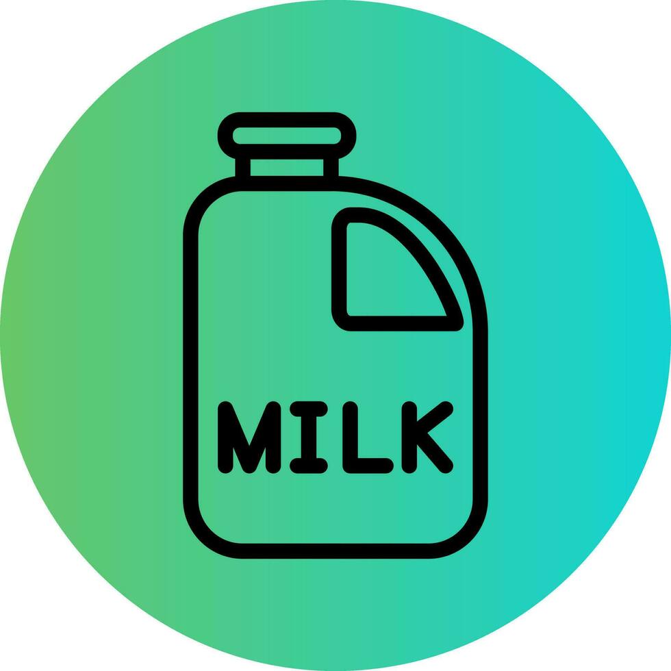 Milk Bottle Vector Icon Design