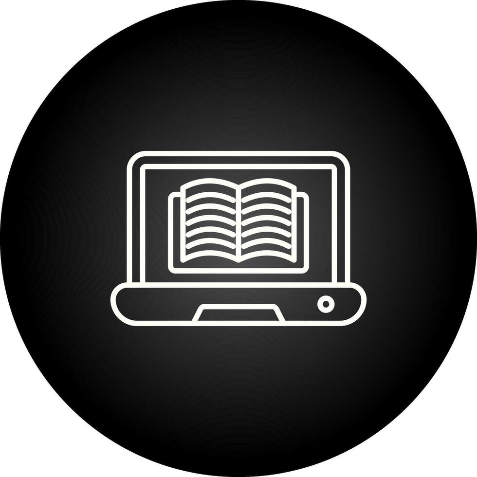icono de vector de aprendizaje en línea