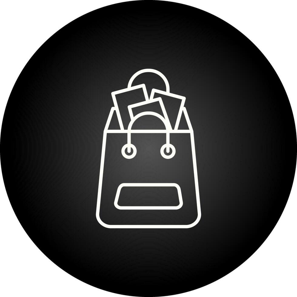 icono de vector de bolsa de compras