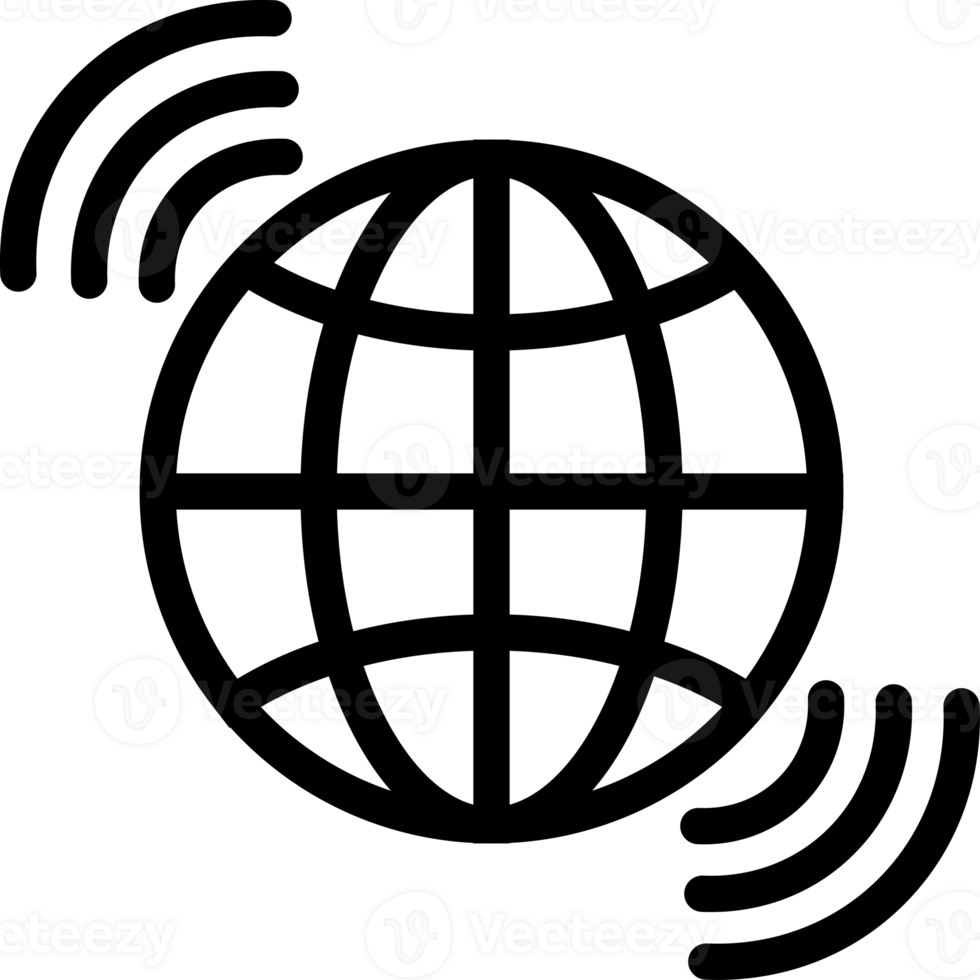 globe et signal symbole. png