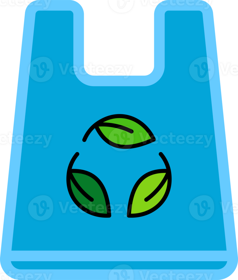 Recycled plastic bag icon. 23359366 PNG