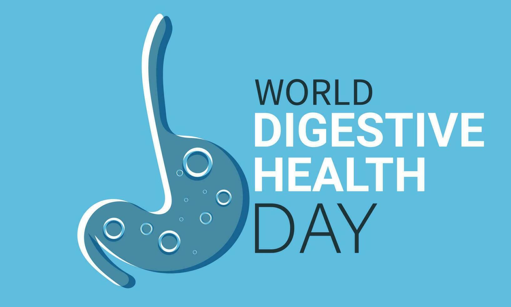 World Digestive health day. Template for background, banner, card, poster. vector illustration.