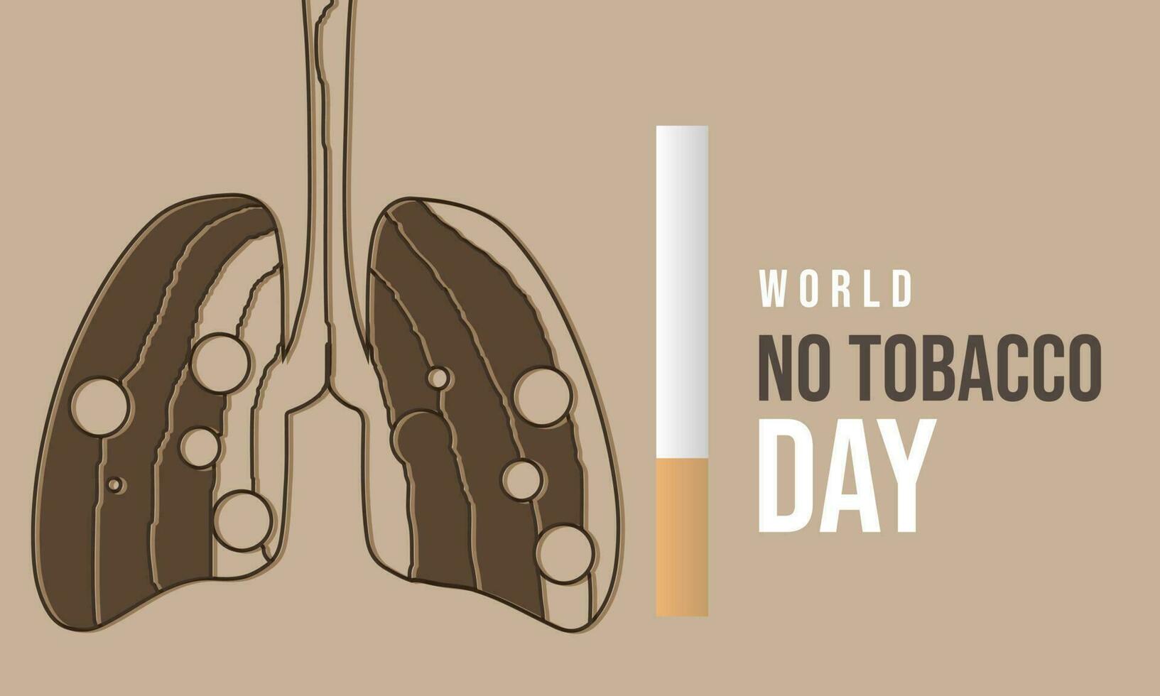 mundo No tabaco día. modelo para fondo, bandera, tarjeta, póster. vector ilustración.