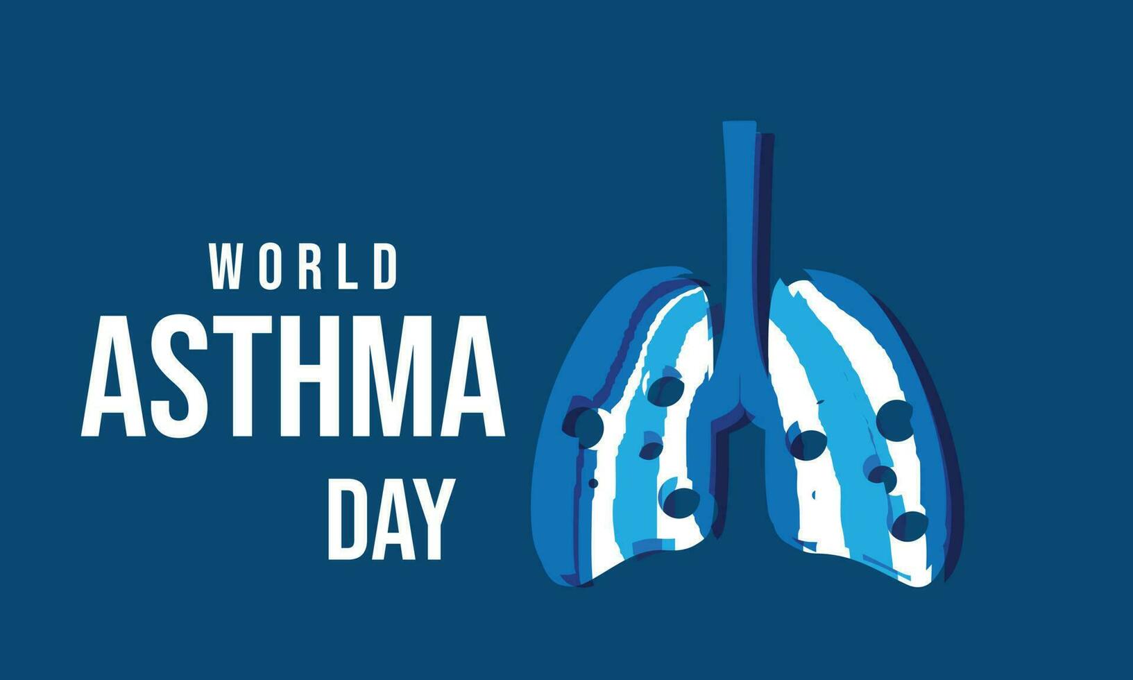 World Asthma Day. Template for background, banner, card, poster. vector illustration.