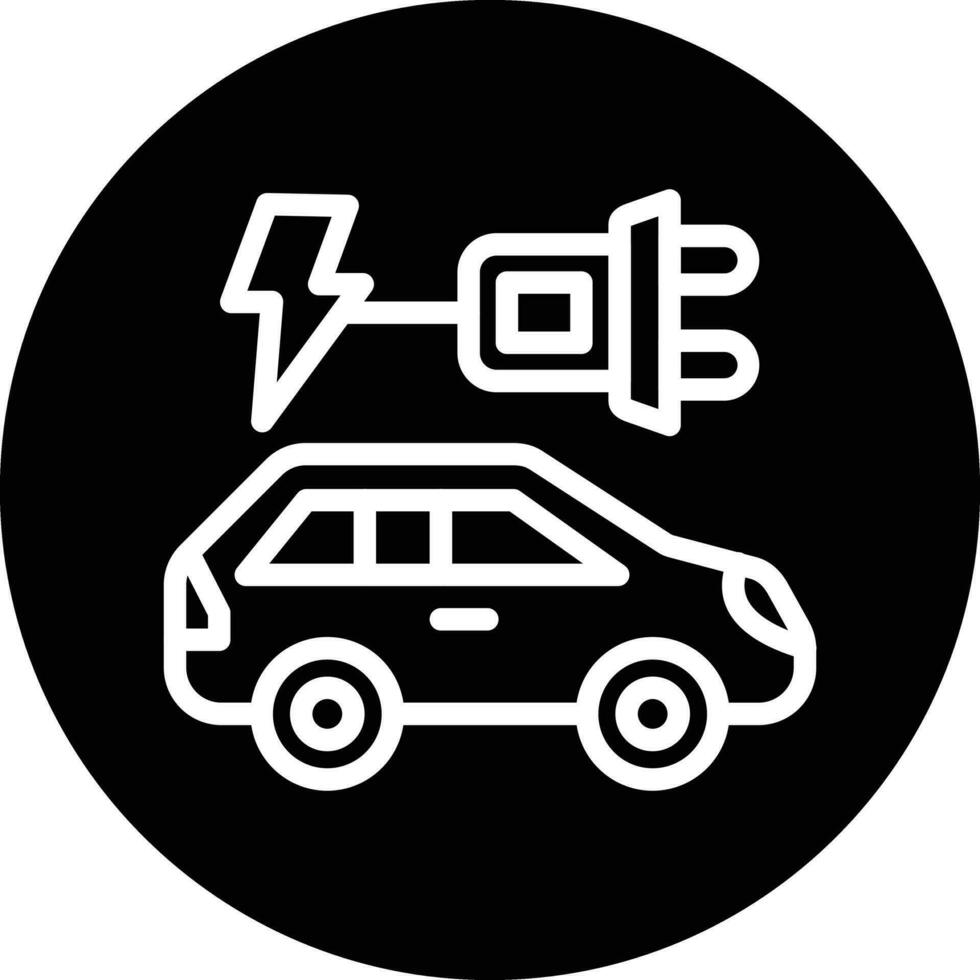 diseño de icono de vector de coche eléctrico