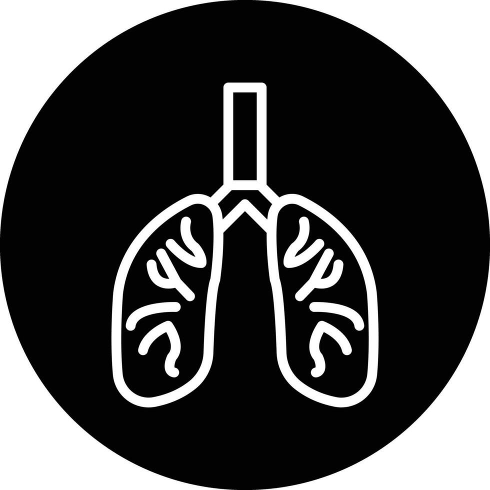 diseño de icono de vector de pulmones