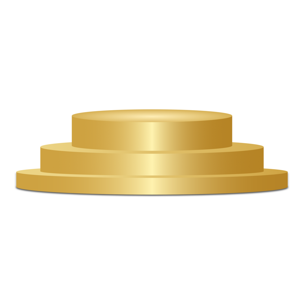 Golden podium product display png