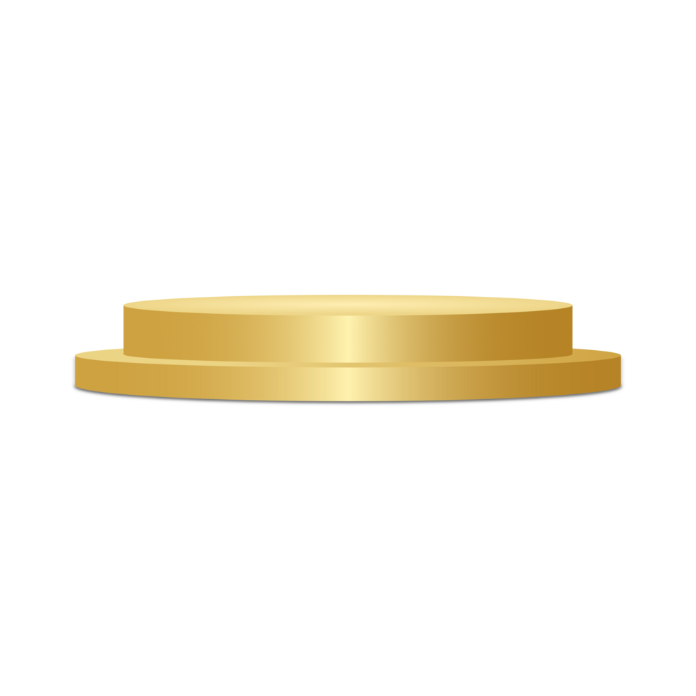 3D golden podium png