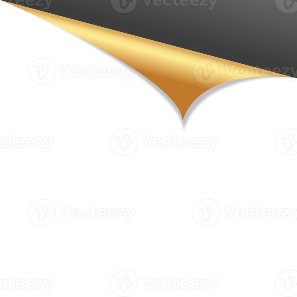Golden page corner png