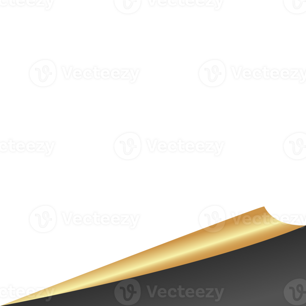 Golden page corner png