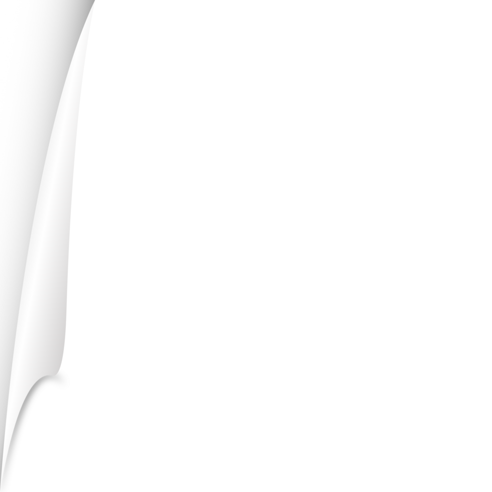 White page corner png
