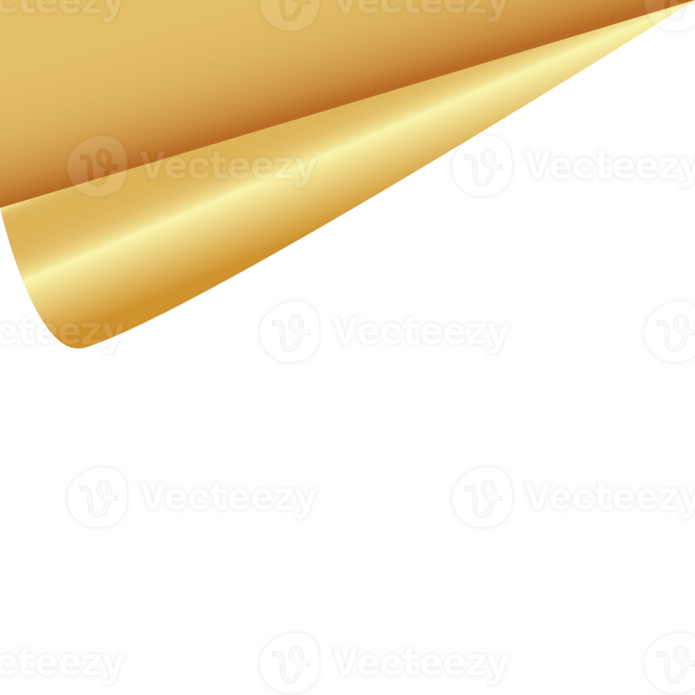 Golden page corner png