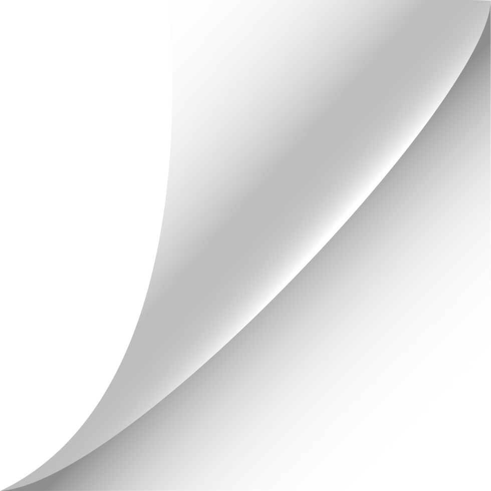 White page corner png