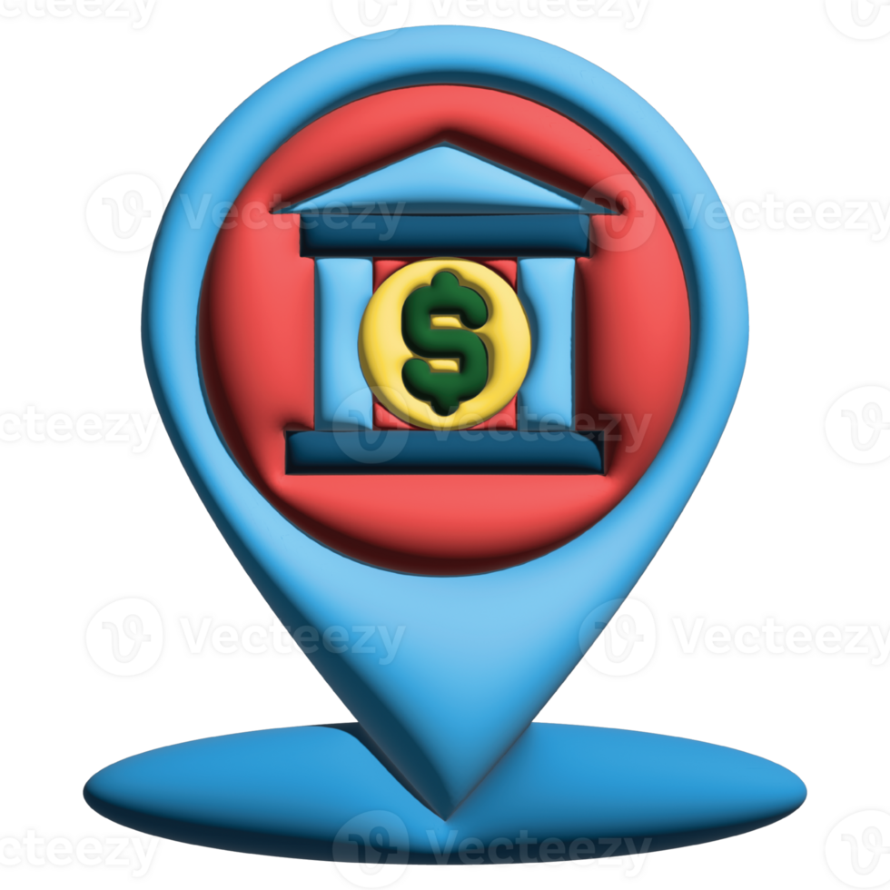 3d bank pin png