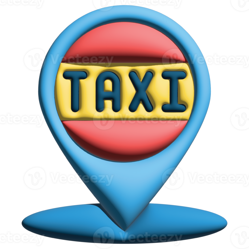 3d taxi pin png