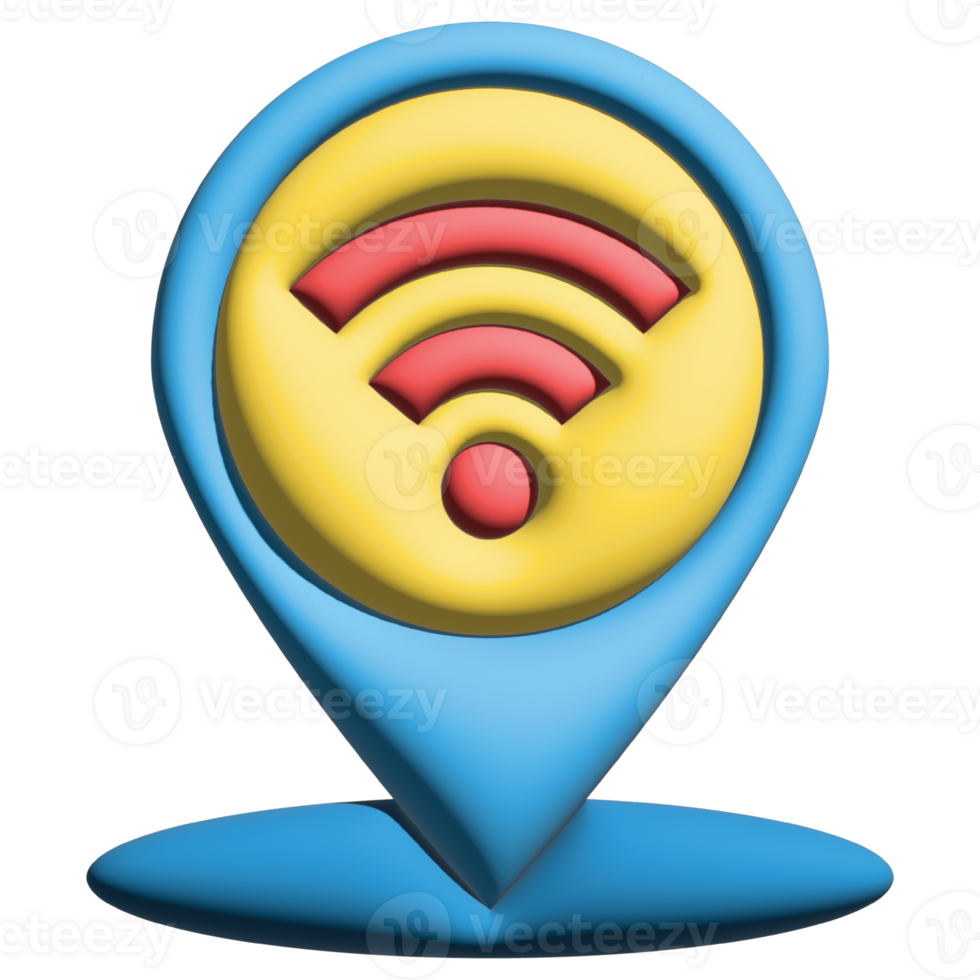 3d wifi pin png