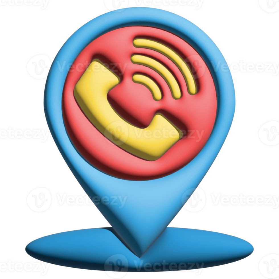 3d phone pin png