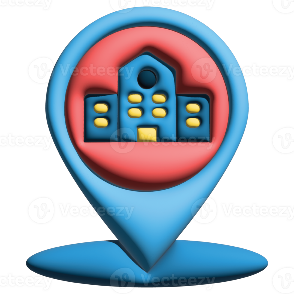 3d school pin png