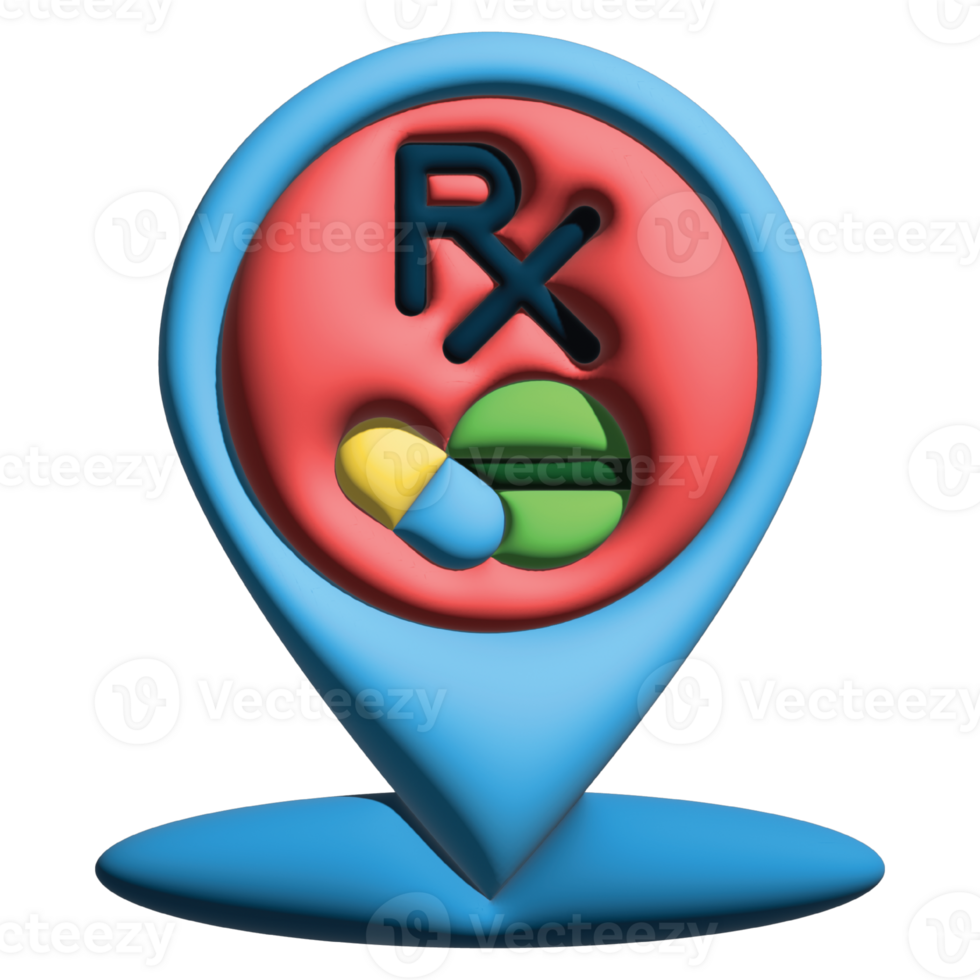 3d pharmacy pin png