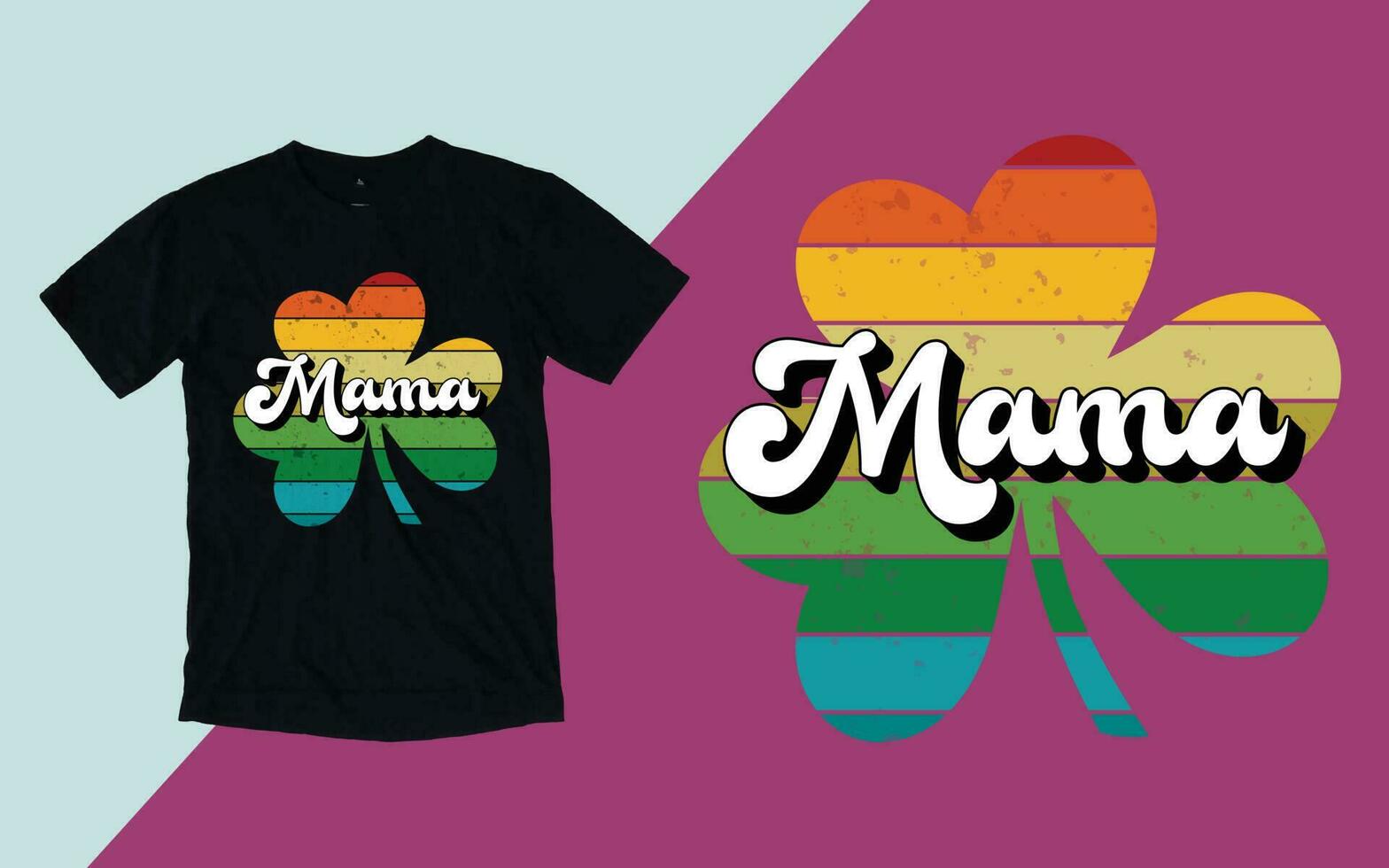 Shamrocked Mama, St. Patrick's Day T shirt vector