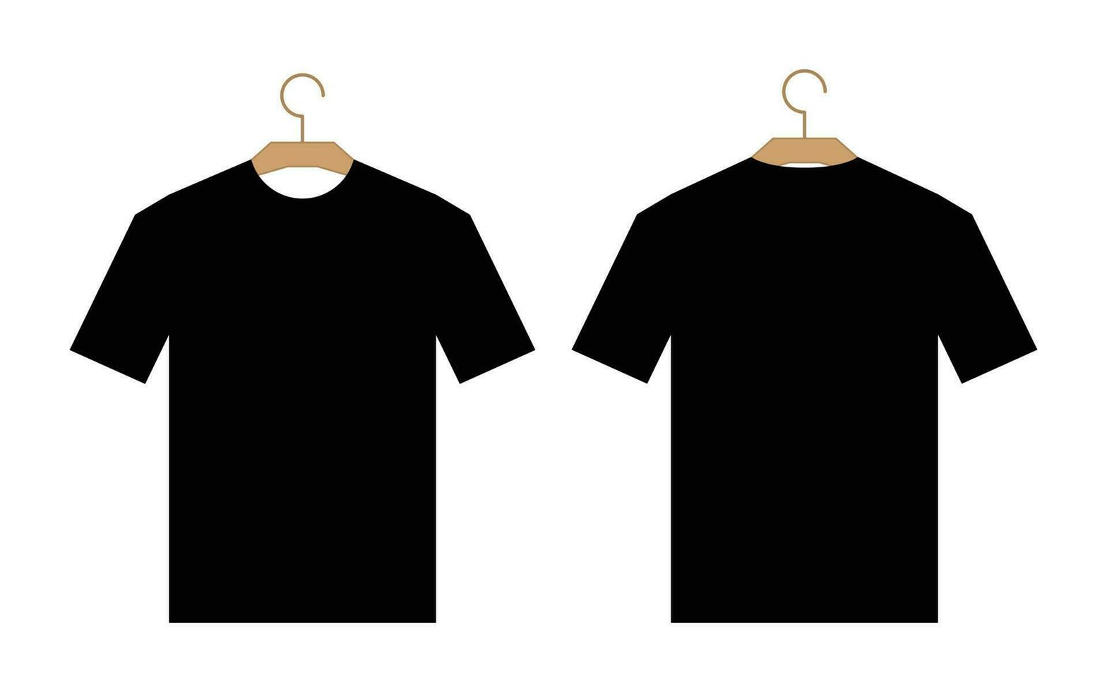 camiseta Bosquejo plano diseño frente y espalda forma con vacío espacio para texto o imagen. vector