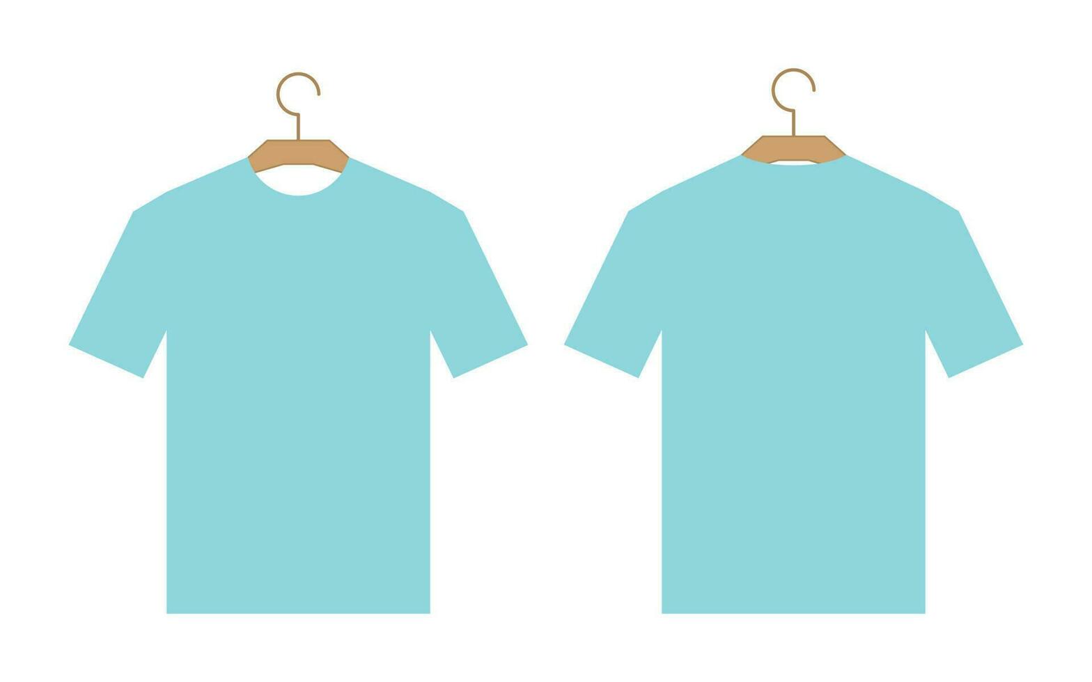 camiseta Bosquejo plano diseño frente y espalda forma con vacío espacio para texto o imagen. vector