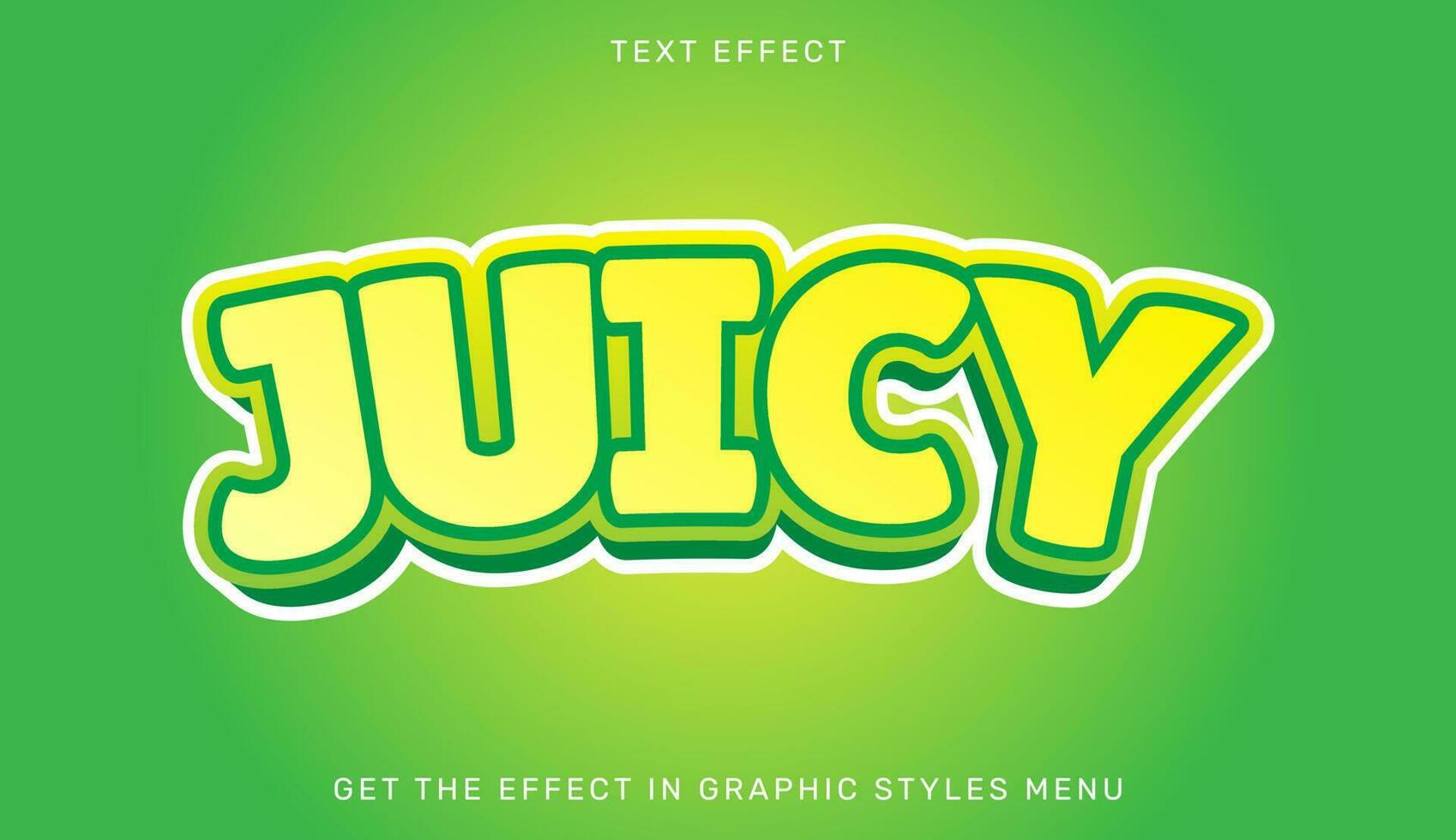 jugoso 3d editable texto efecto modelo vector