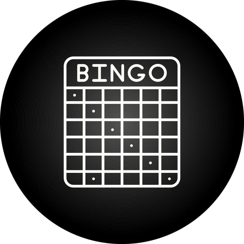 icono de vector de bingo