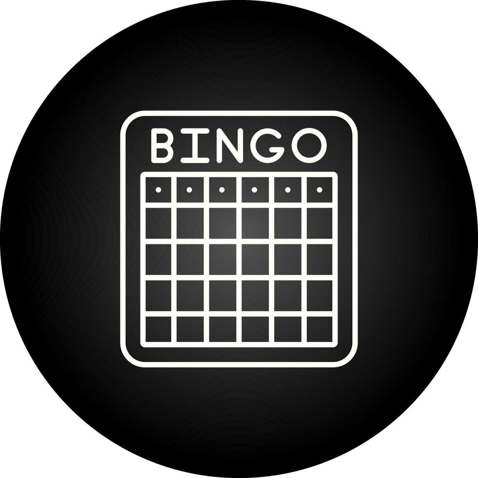 icono de vector de bingo