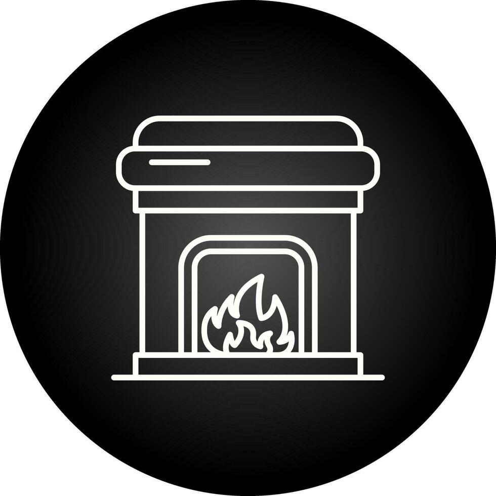 icono de vector de chimenea