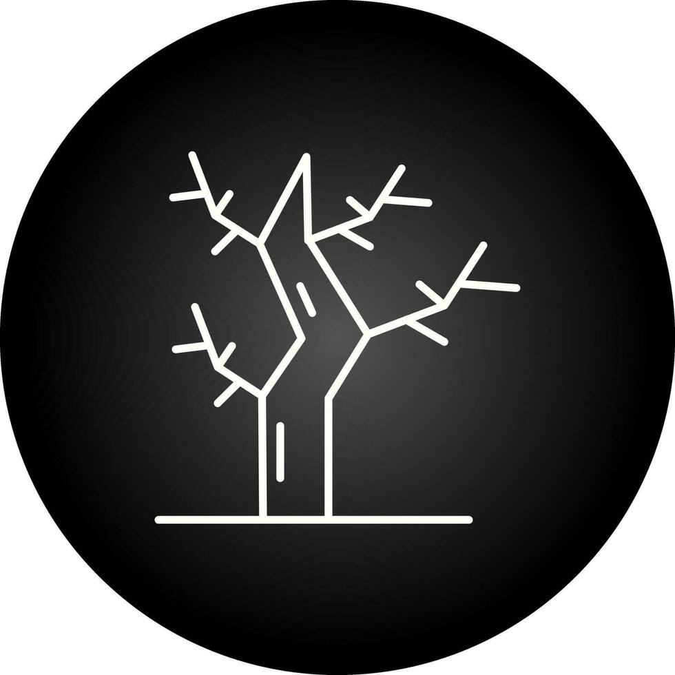 icono de vector de árbol seco