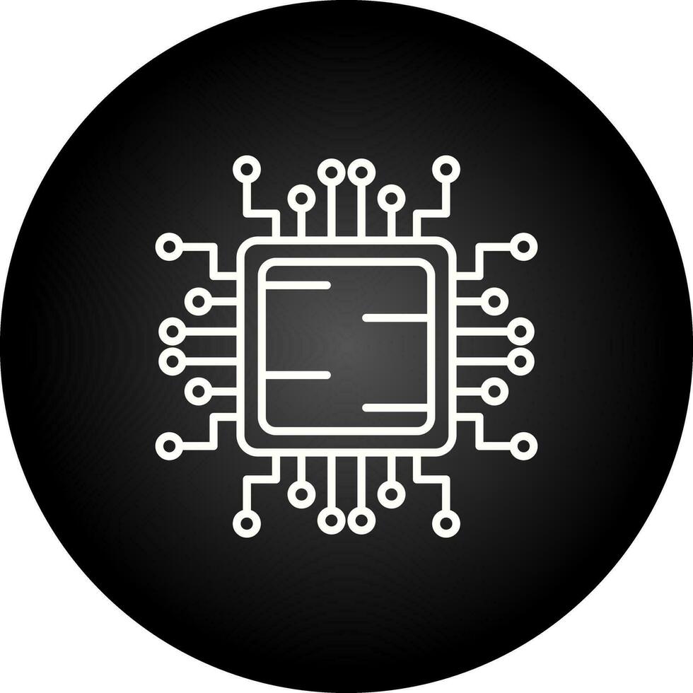 icono de vector de cpu