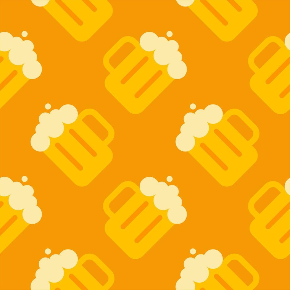 beer seamless pattern vector illustration