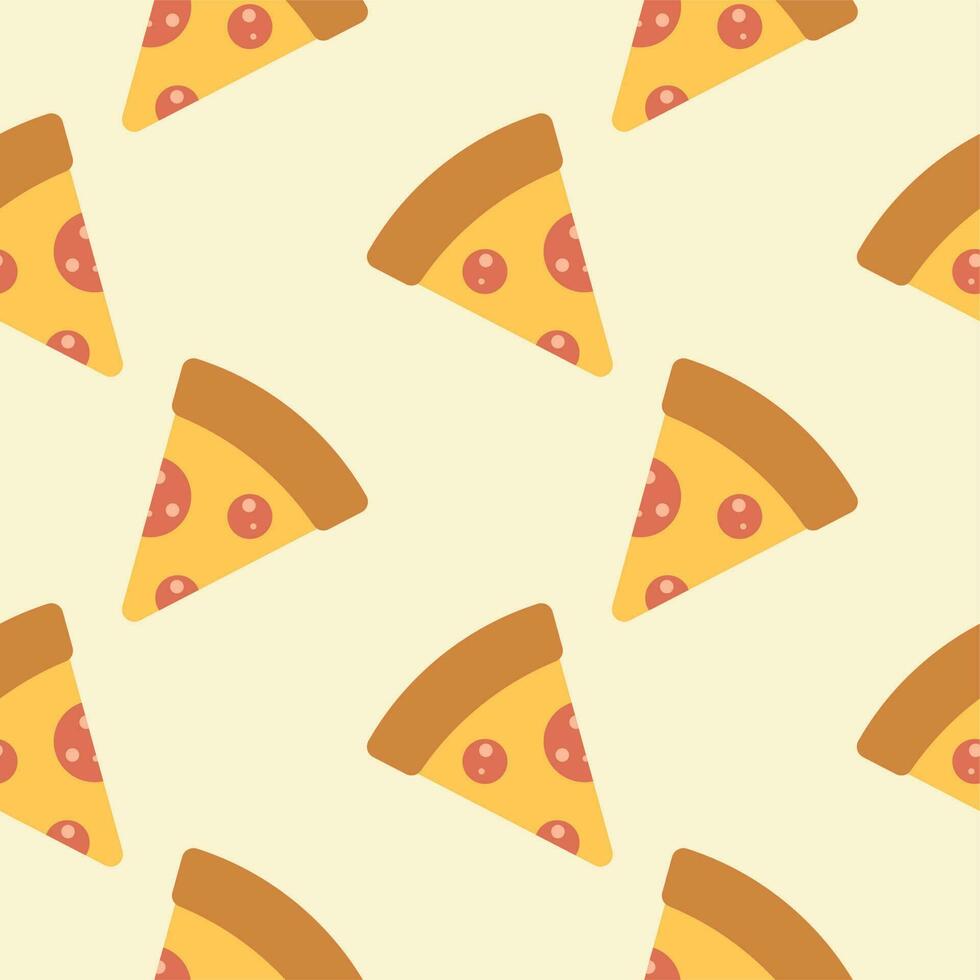pizza seamless pattern vector illustration