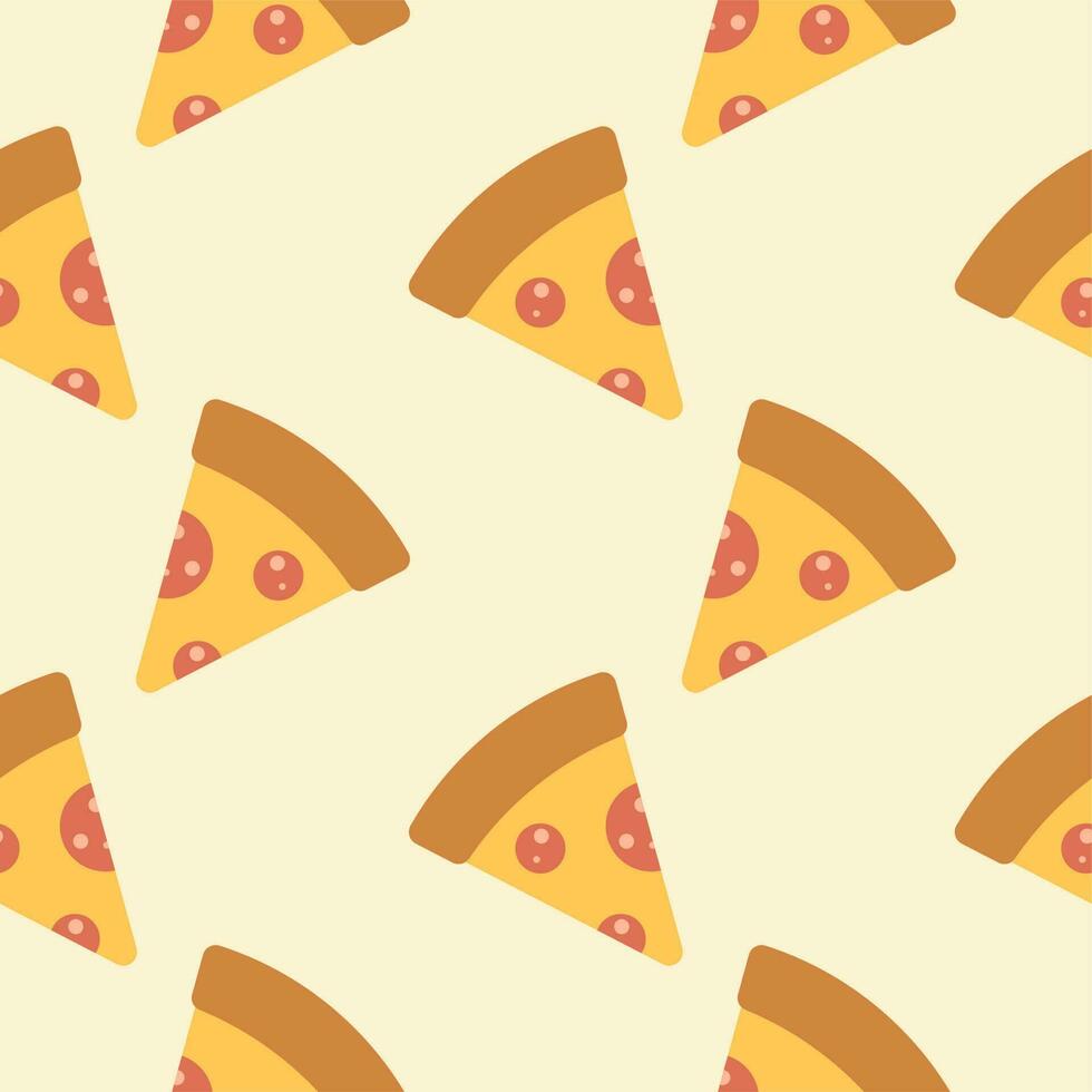 pizza seamless pattern vector illustration