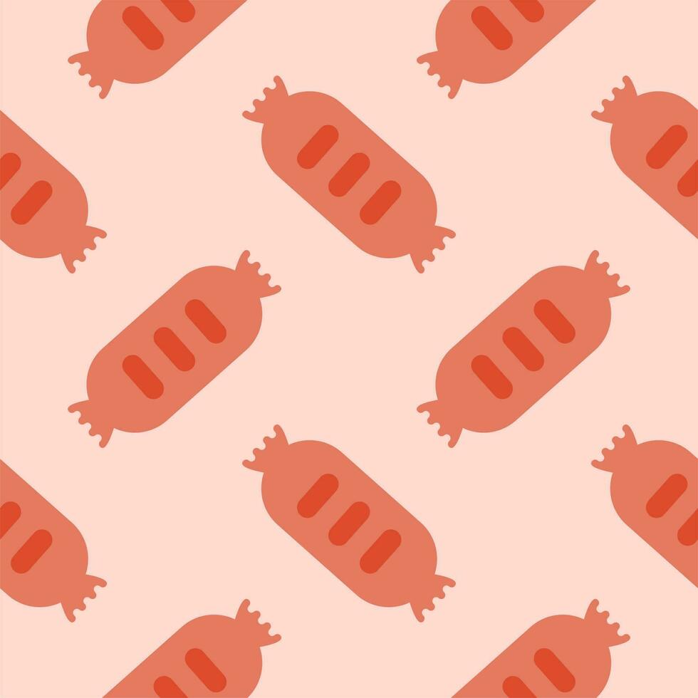 sausage seamless pattern vector illustration
