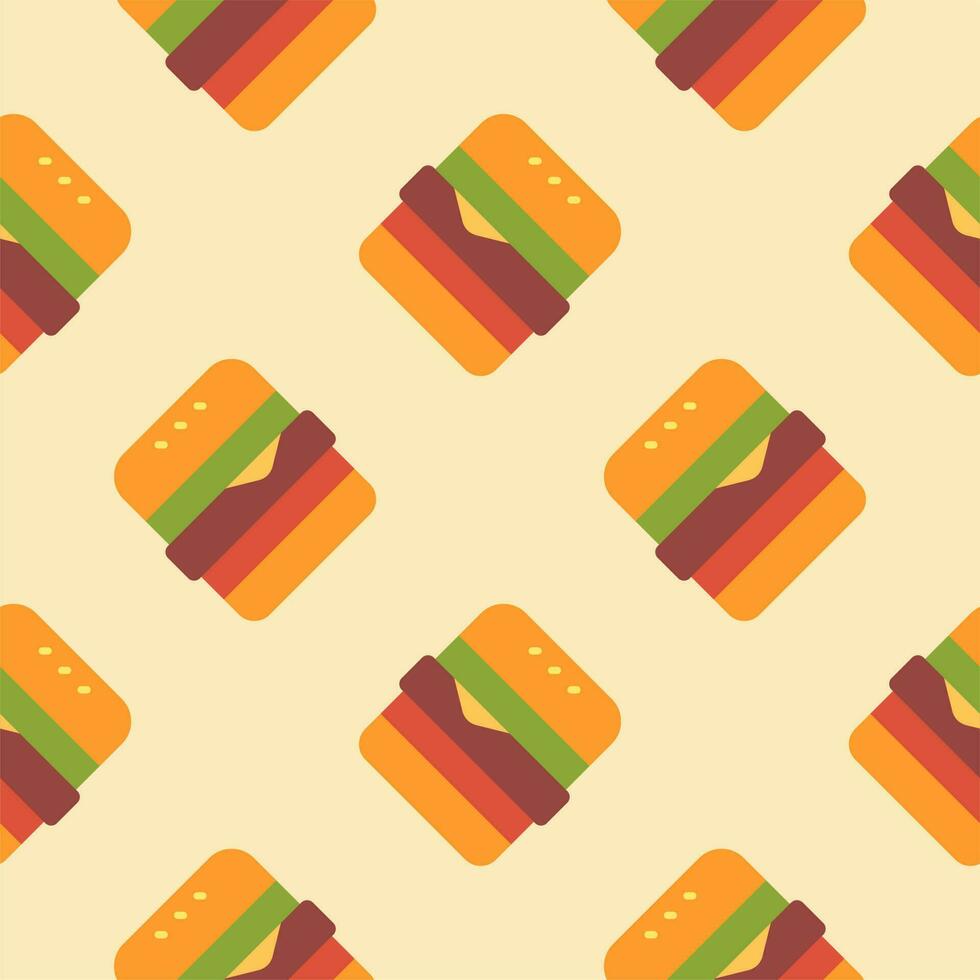 hamburger seamless pattern vector illustration