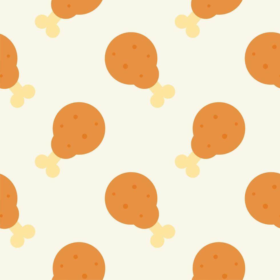 chicken thigh seamless pattern vector illustration
