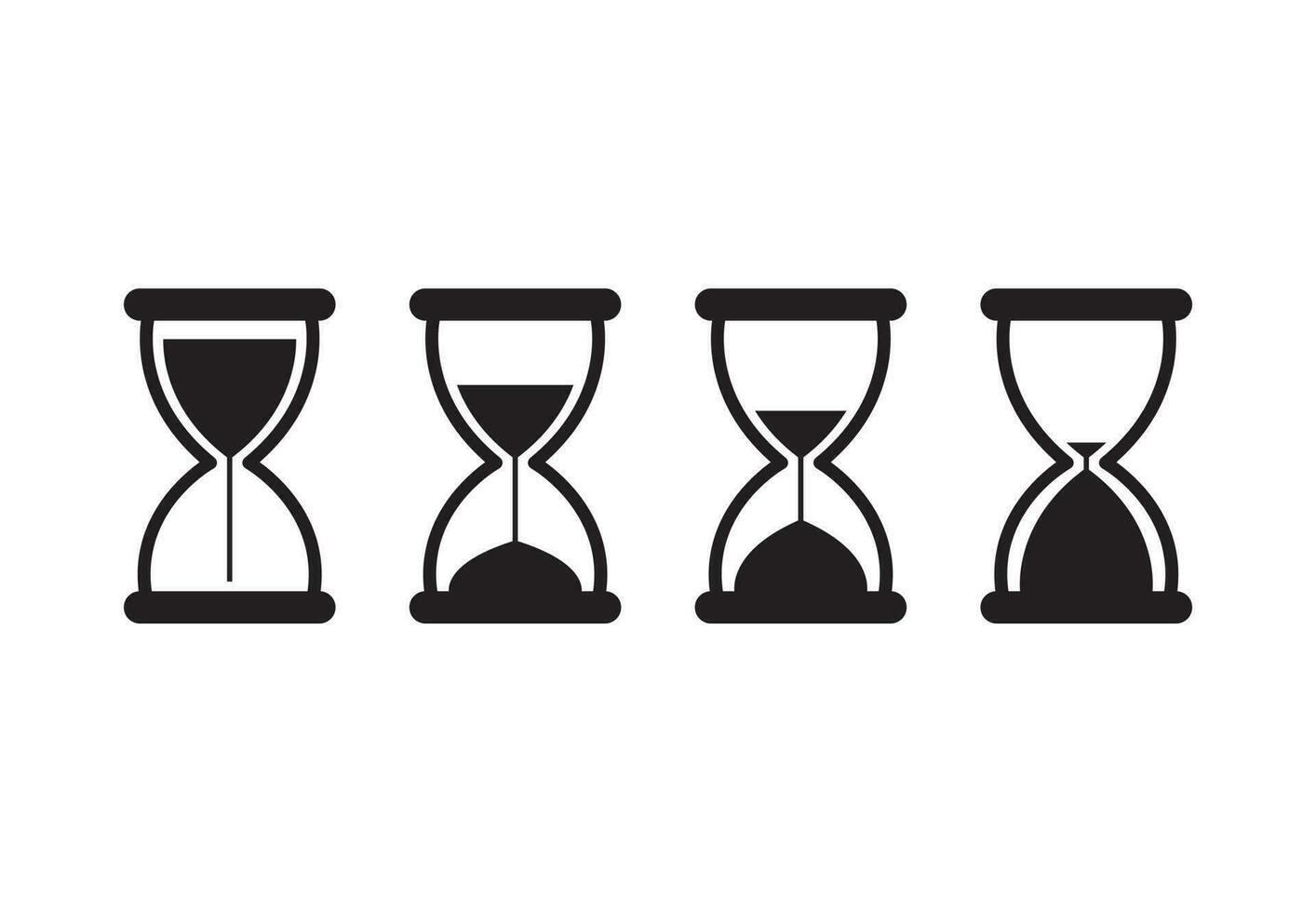 reloj de arena icono vector ilustración gráfico en antecedentes