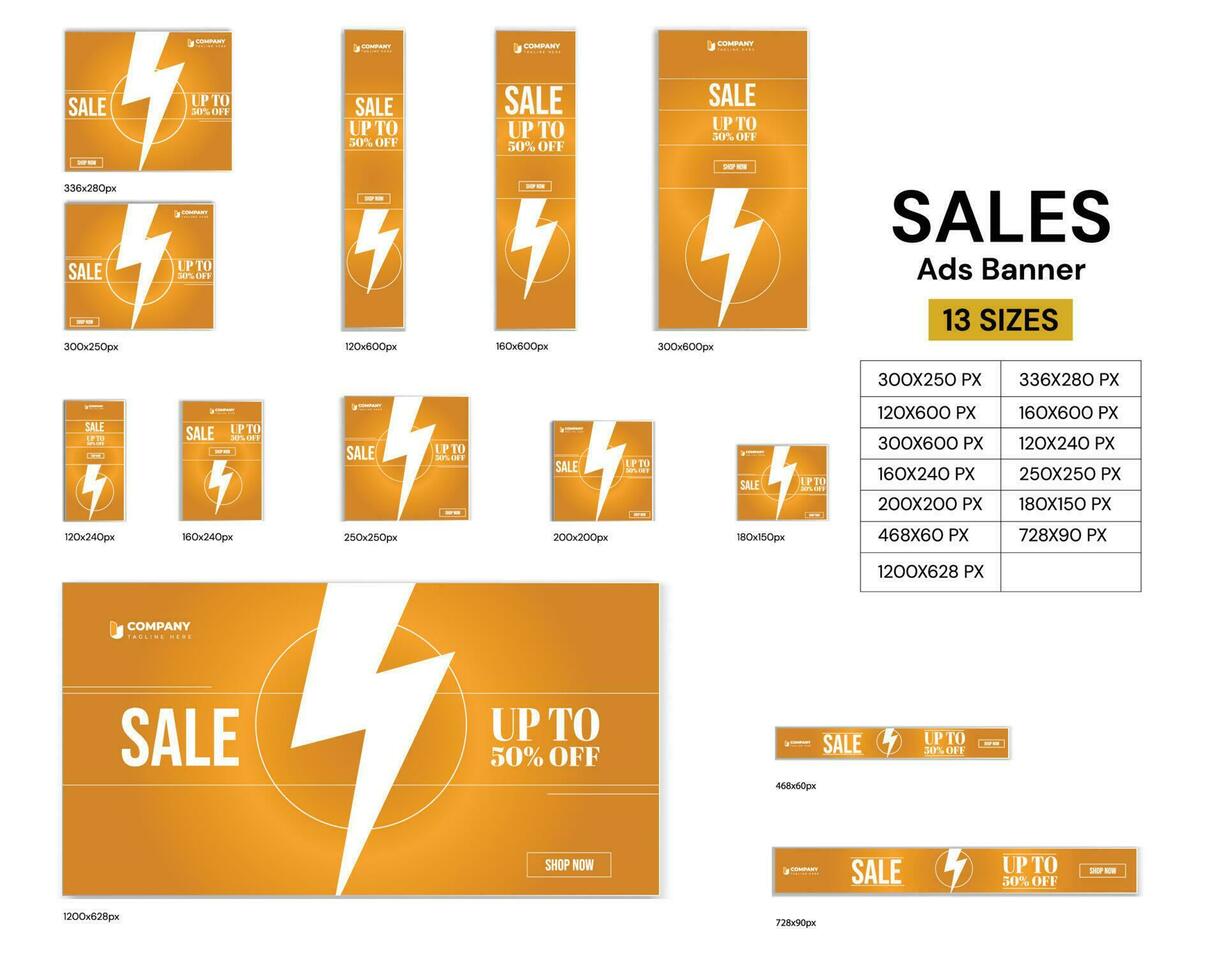 Simple Sales Ads Banner Design vector