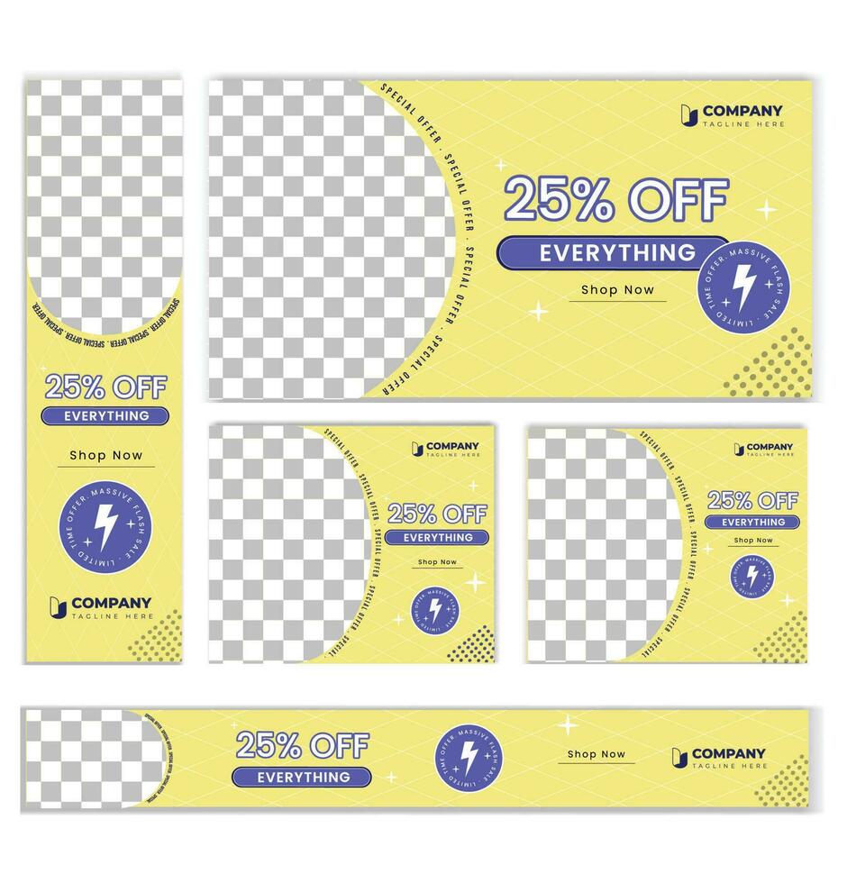 Eye-Catching Flash Sale Ads Banner Design vector
