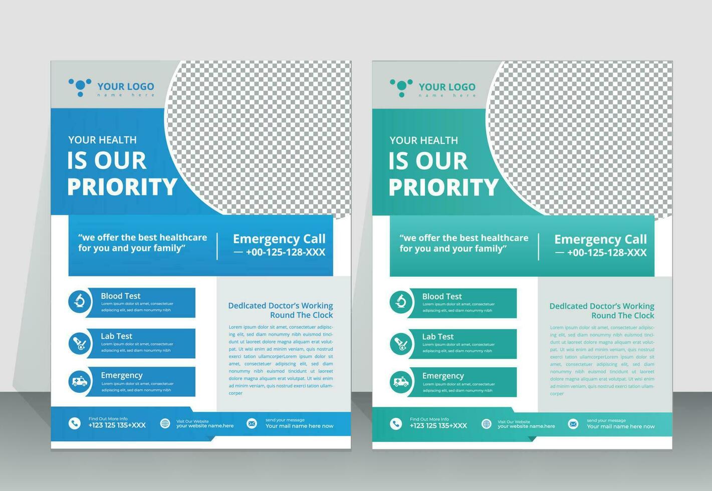 Healthcare cover a4 template design and flat icons for a report and medical brochure design, flyer, leaflets decoration for printing and presentation vector. for web banner ads. vector