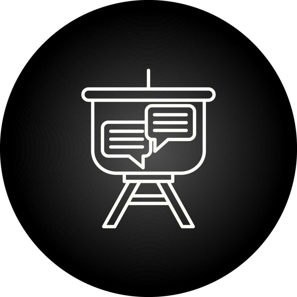 Chat Presentation Vector Icon
