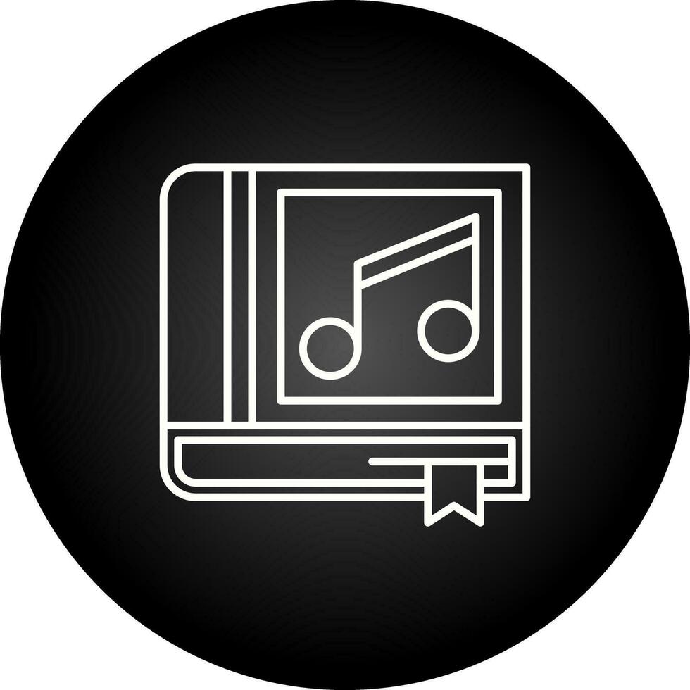 icono de vector de libro de música