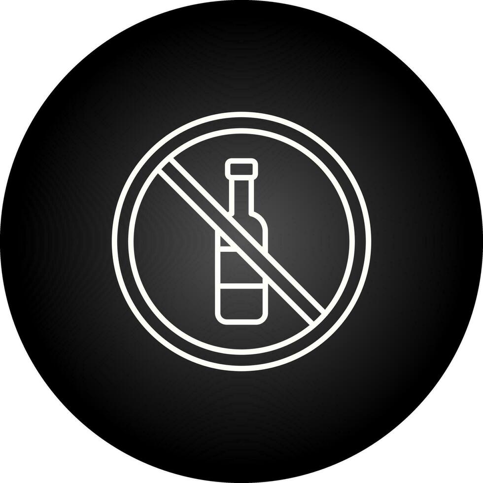 No Alcohol Vector Icon