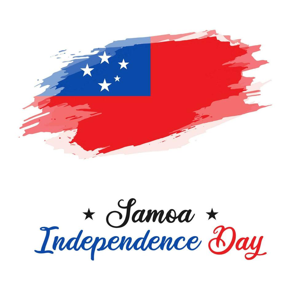 Samoa Independence day banner design template. Samoa flag national day celebrations vector