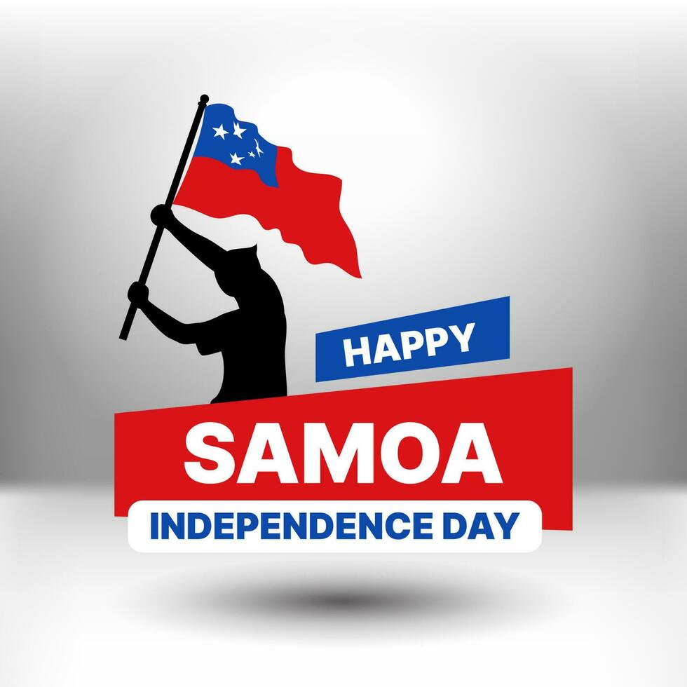 Samoa independencia día bandera diseño modelo. Samoa bandera nacional día celebraciones vector