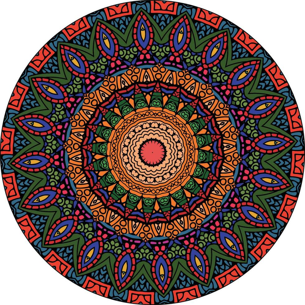 Colorful Mandalas For Coloring Book. Decorative Round Ornaments. Unusual Flower Shape. Oriental. Anti-Stress Therapy Patterns. Weave Design Elements. vector