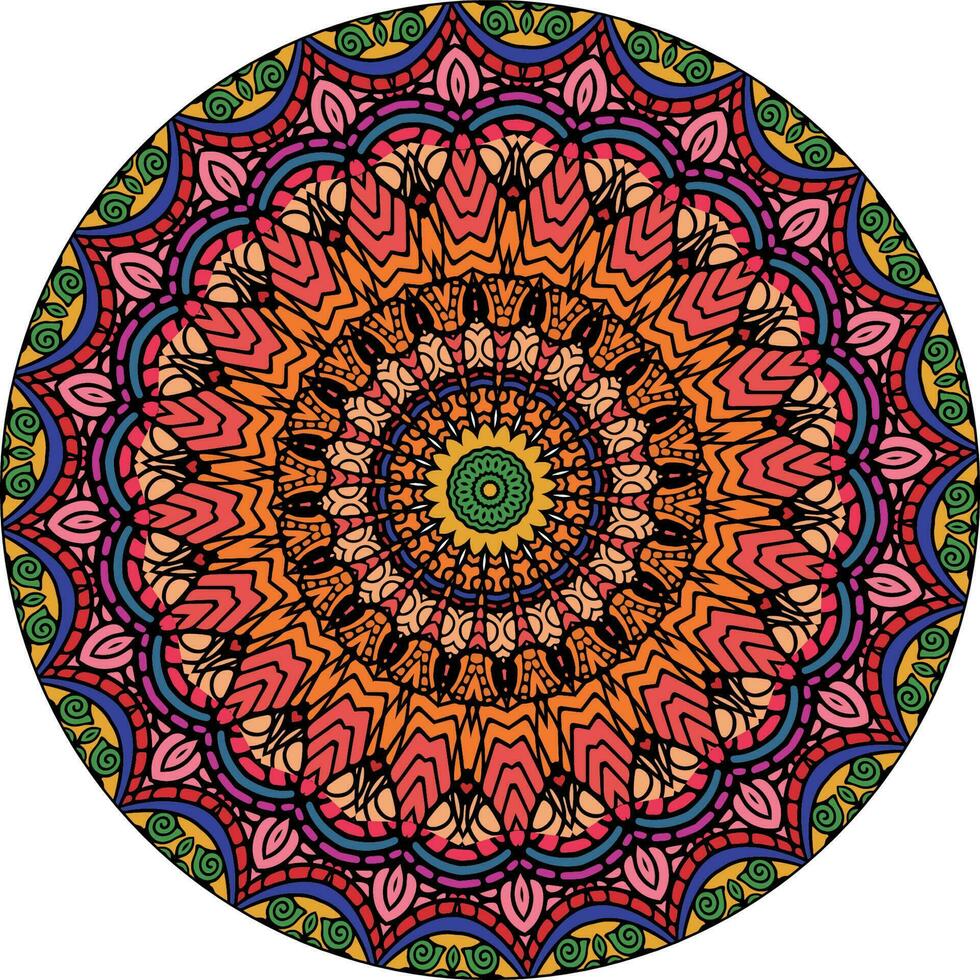 étnico brillante mandala estilo flores modelo. raro flor forma. oriental. anti estrés terapia patrones. tejido diseño elementos vector