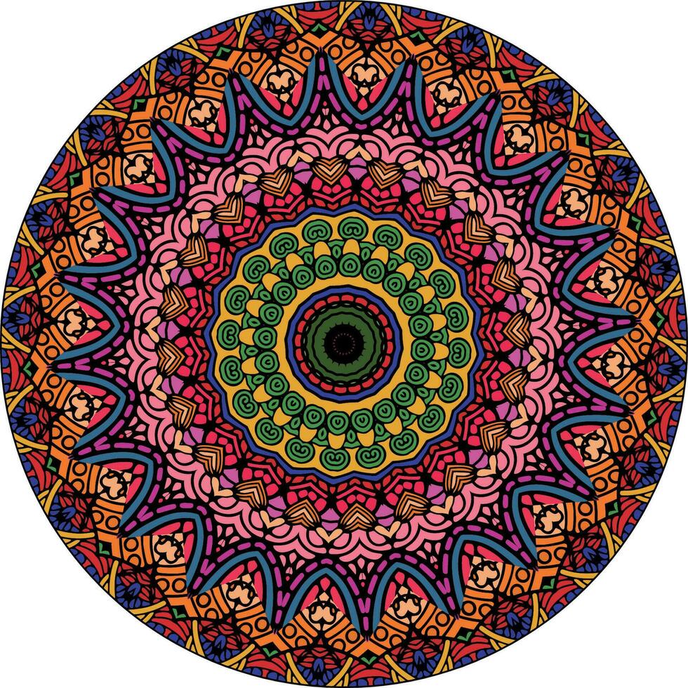 resumen vistoso mandala antecedentes . raro flor forma. oriental. anti estrés terapia patrones. tejido diseño elementos vector